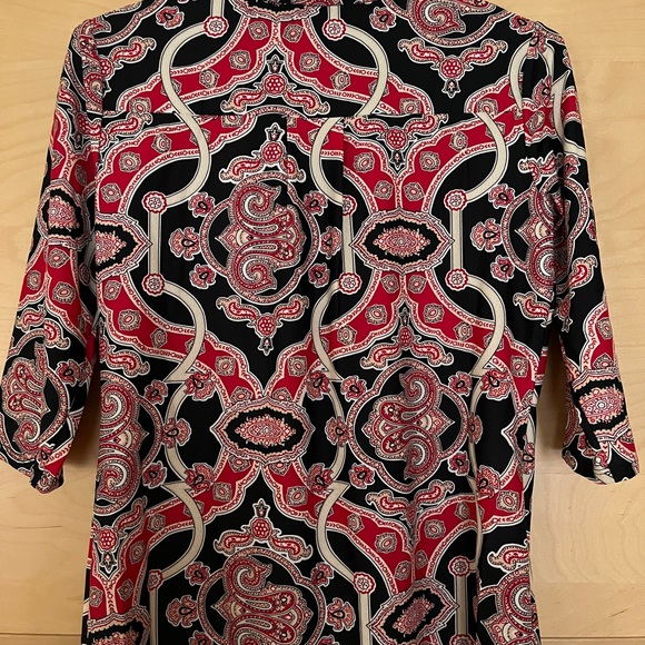 Vibrant Retro Red, Black and Cream Jude Connally Mini Dress - Picture 5 of 9